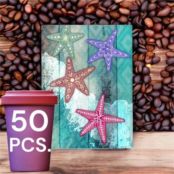 50 10X13  Poly Mailers Sea Star Ocean Fish Shipping Envelopes Bags PRICE IS FIRM - Picture 2 of 10